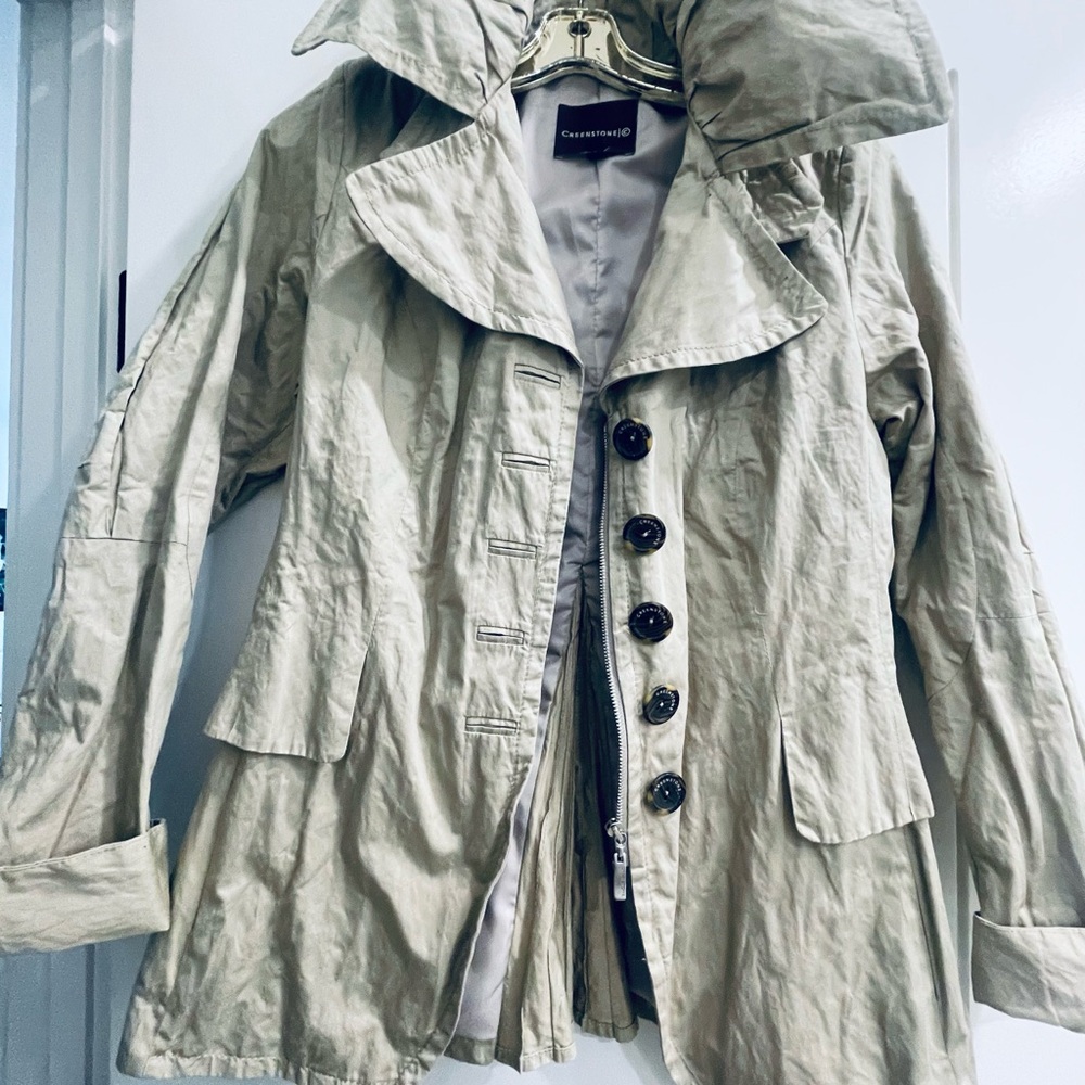 Women’s Creenstone Cream Trench Jacket size 36